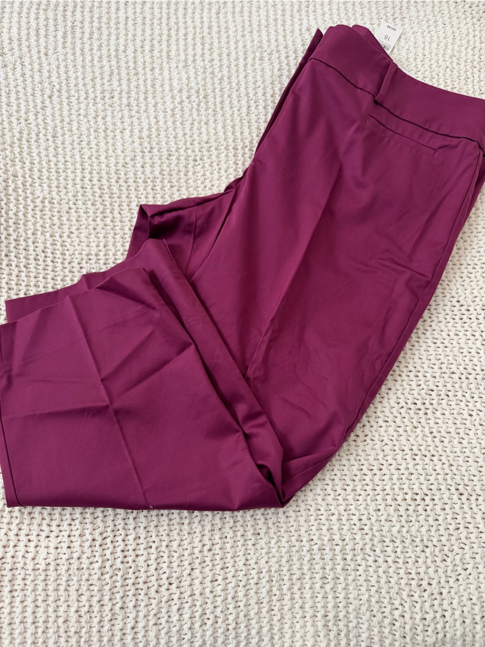 LOFT Outlet Magenta curvy crop pants - Deep Berry Tone NWT